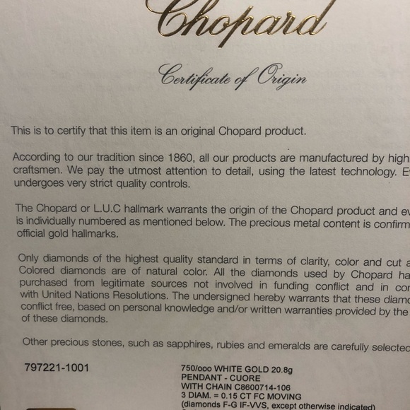 Chopard Happy Diamonds Heart -WITH CERTIFICATE - Picture 10 of 10